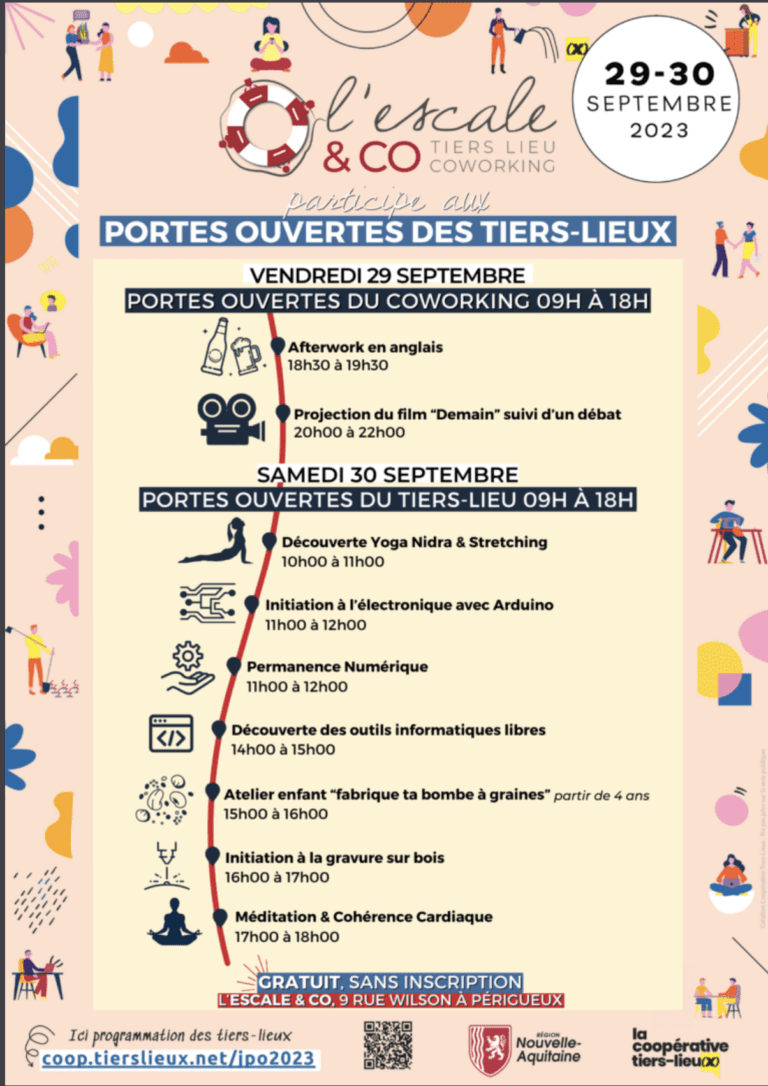 Journées portes ouvertes à l’Escale & Co à Périgueux