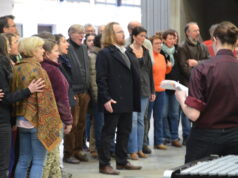 Labopéra Périgord. Les voix de Verdi Le chœur en répétition avec un soliste