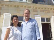 Une voix japonaise pour parler du Périgord Chinatsu et Geoffroy de Lagasnerie à Creyssensac