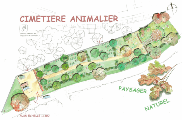 CIMETIERE ANIMALIER NATUREL ET PAYSAGER ECHHELLE 1-200 COULEUR 17